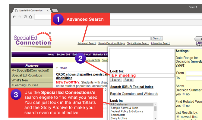 Advanced Search. Type your search term in the Look For field.